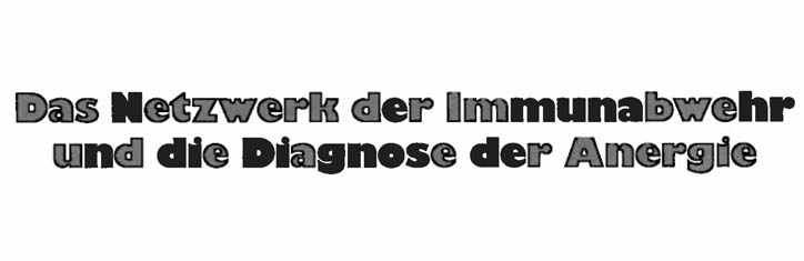 Das Netzwerk der Immunabwehr und die Diagnose der Anergie